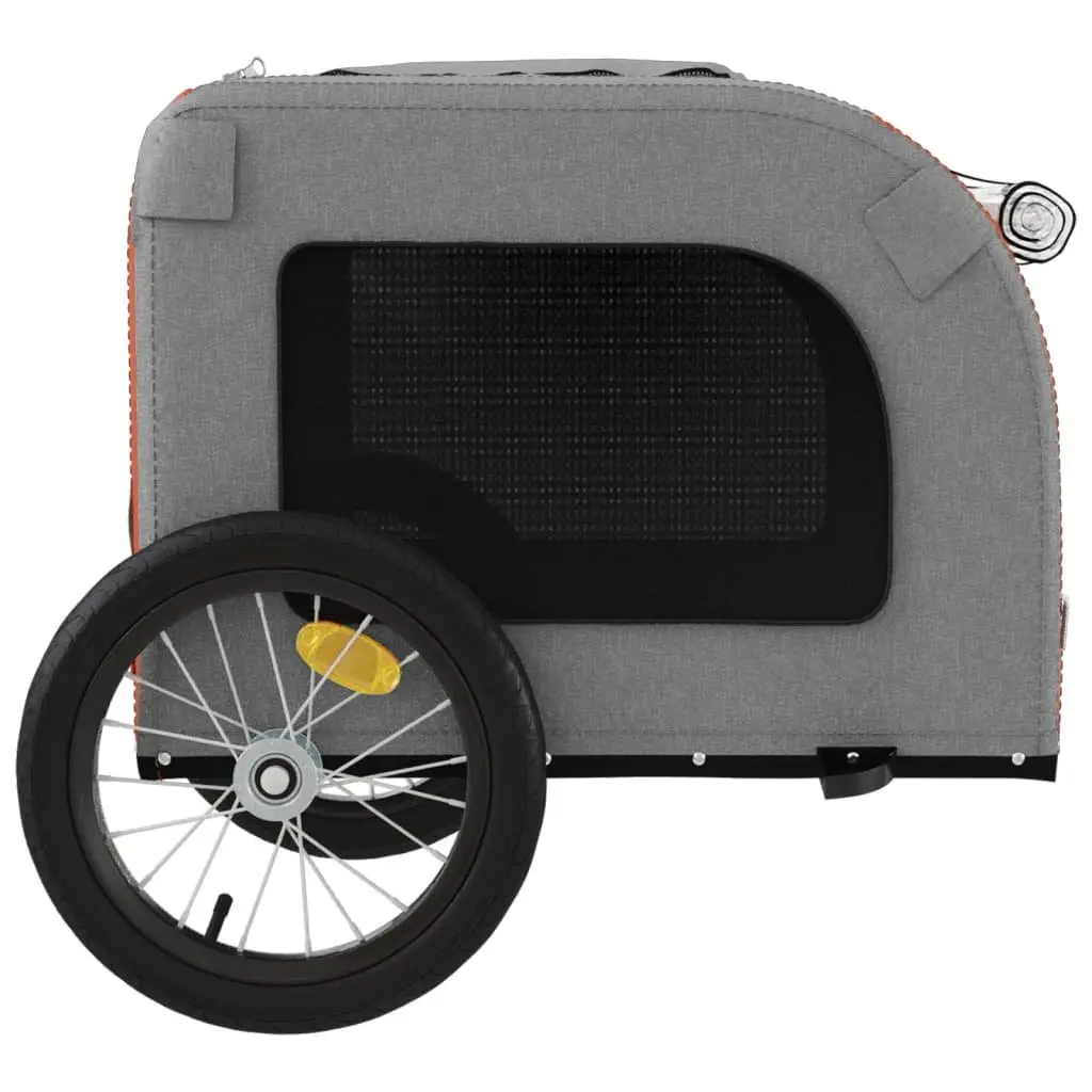 Pet Bike Trailer Oxford Fabric Iron Frame Orange