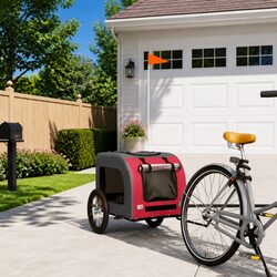 Red Oxford Pet Bike Trailer for Small Dogs