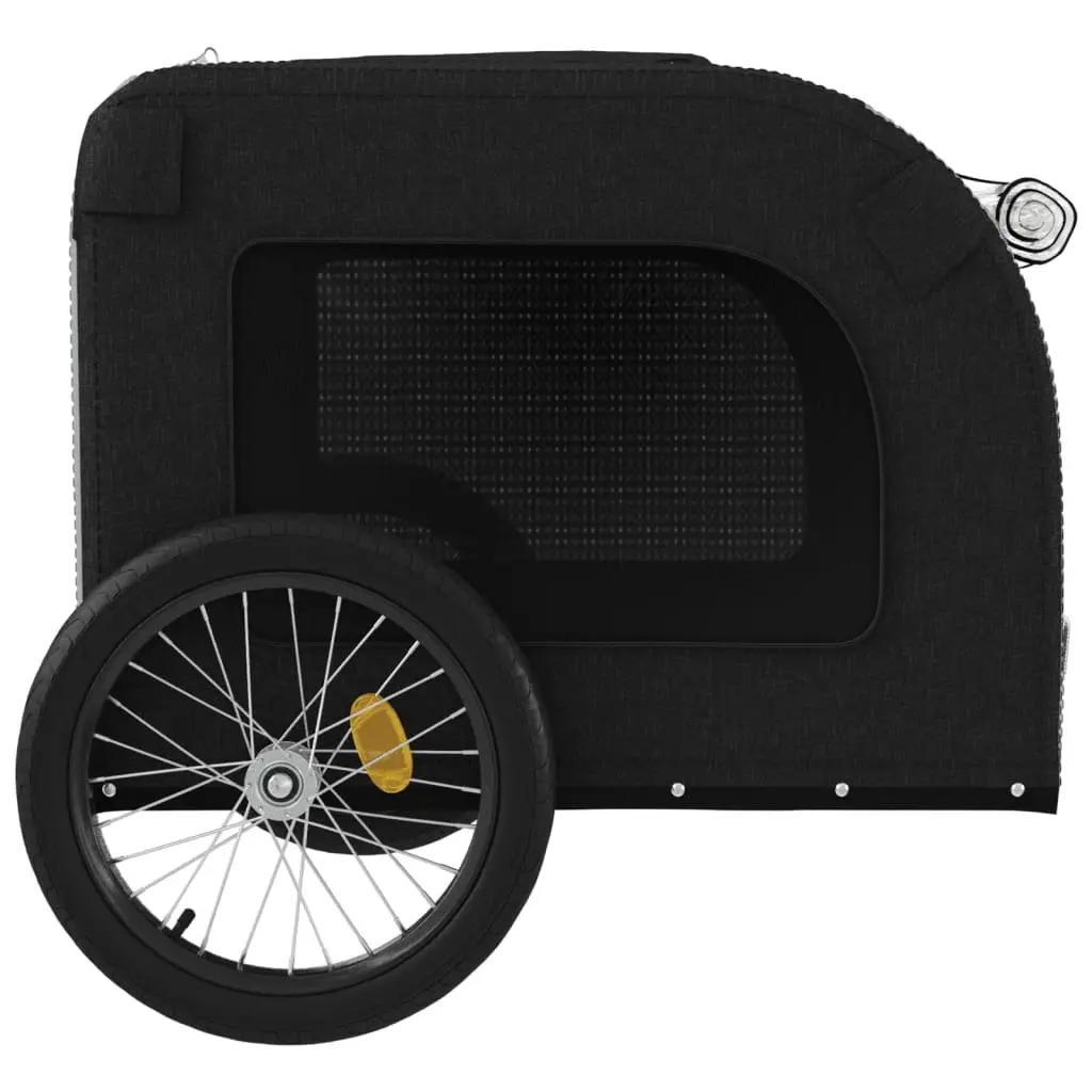 Pet Bike Trailer Iron Frame Oxford Fabric Grey for Small Dogs