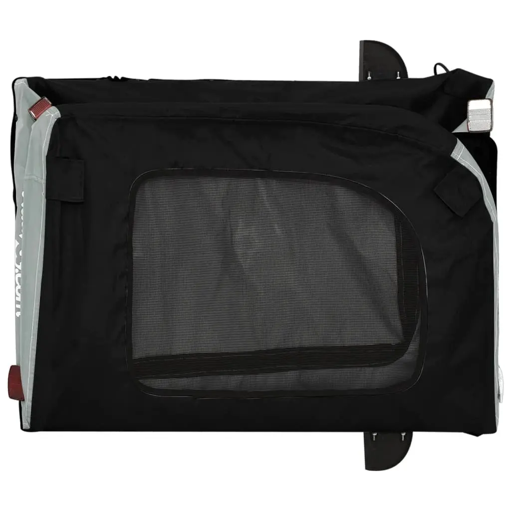Pet Bike Trailer Iron Frame Oxford Fabric Grey for Small Dogs
