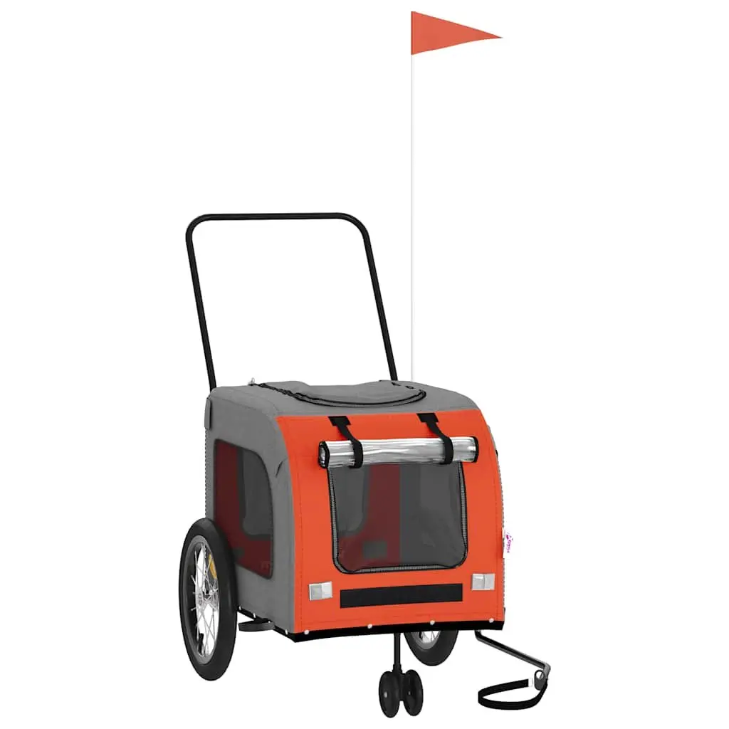 Orange Pet Bike Trailer for Small Dogs