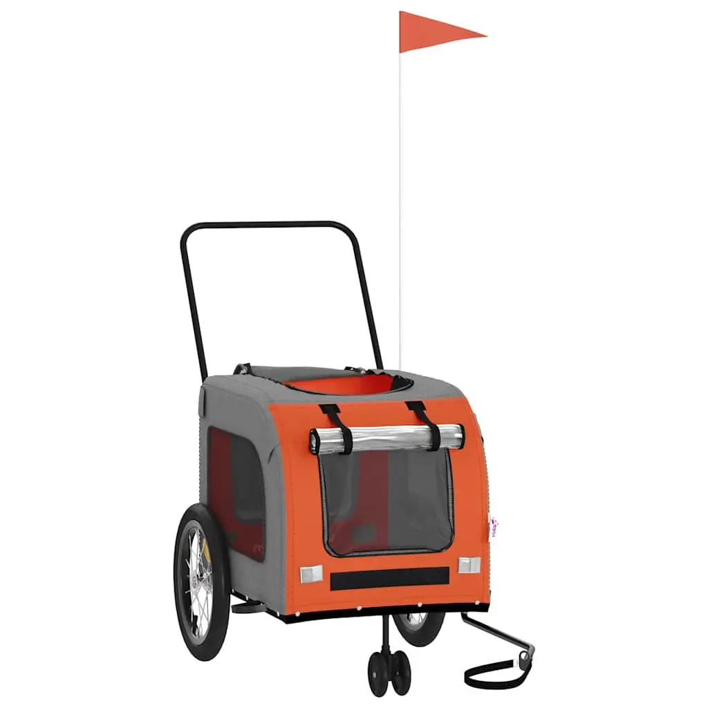 Orange Pet Bike Trailer for Small Dogs