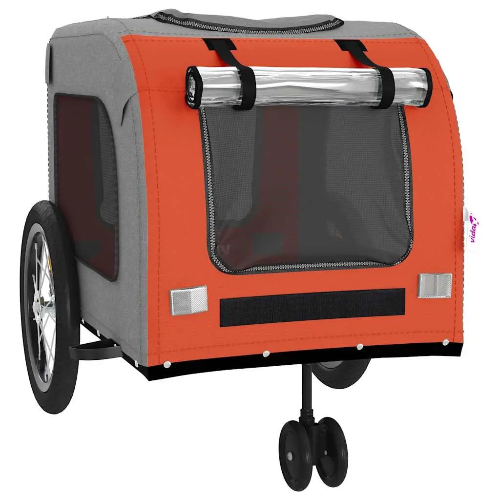 Orange Pet Bike Trailer for Small Dogs