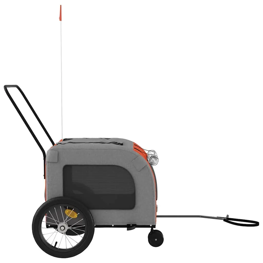 Orange Pet Bike Trailer for Small Dogs
