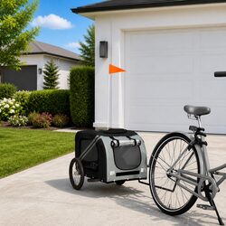 Durable Pet Bike Trailer for Small Dogs with Iron Frame