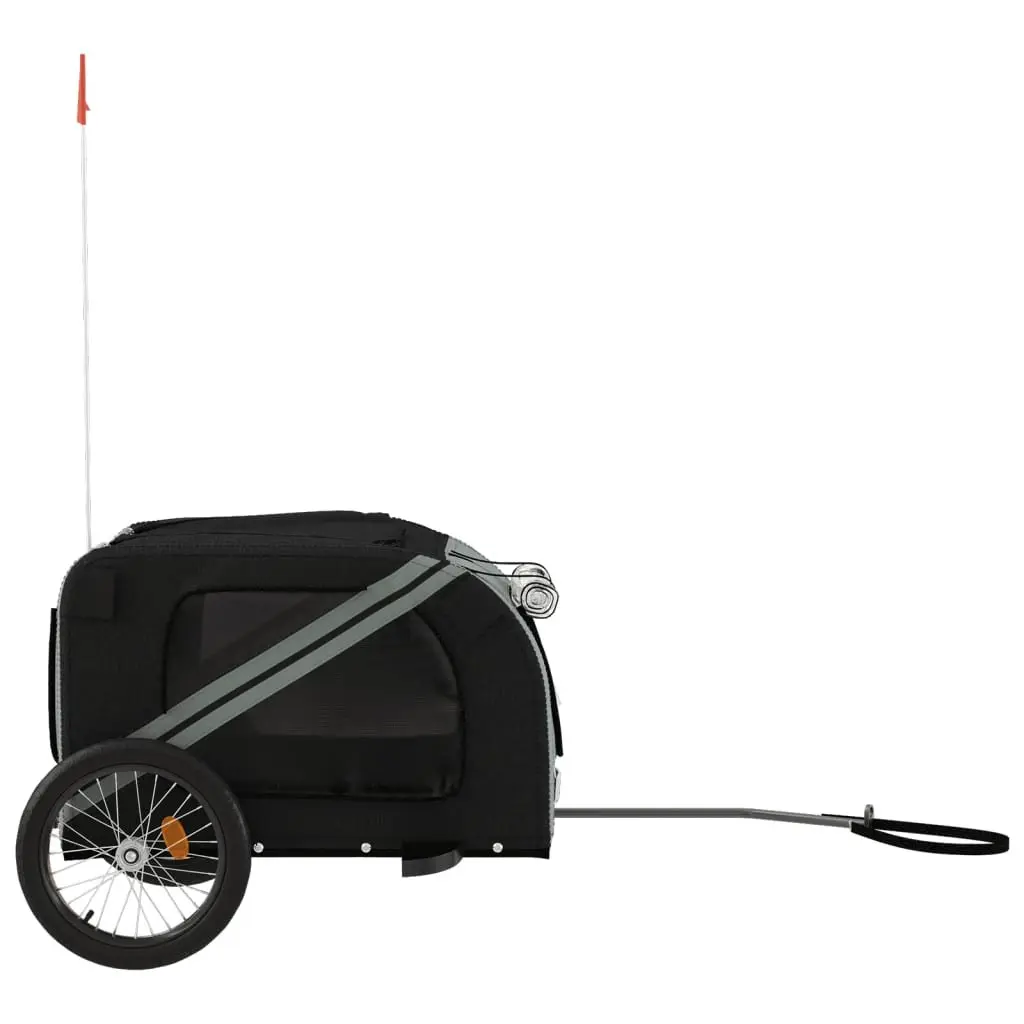 Pet Bike Trailer Iron Frame Grey Oxford Fabric