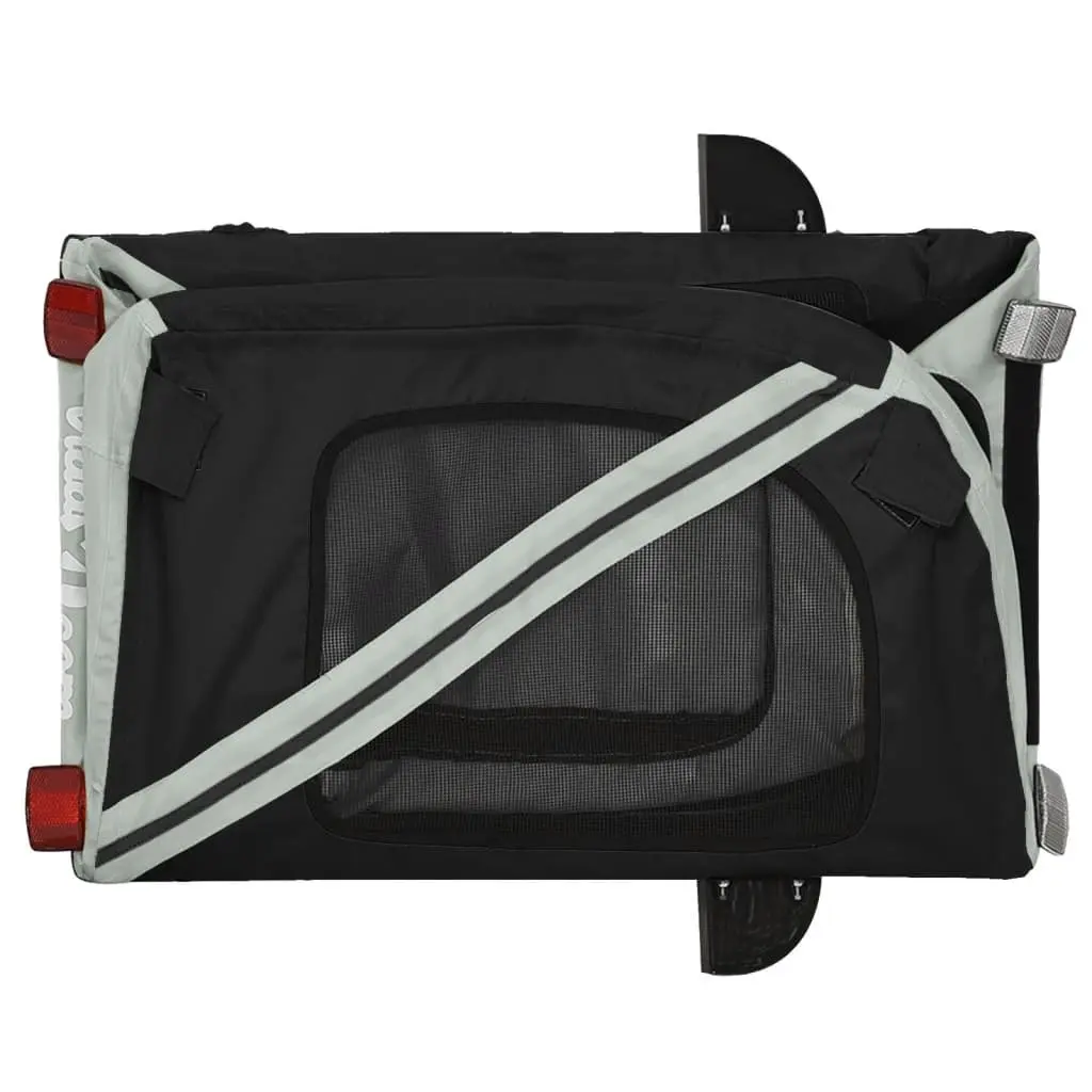 Pet Bike Trailer Iron Frame Grey Oxford Fabric