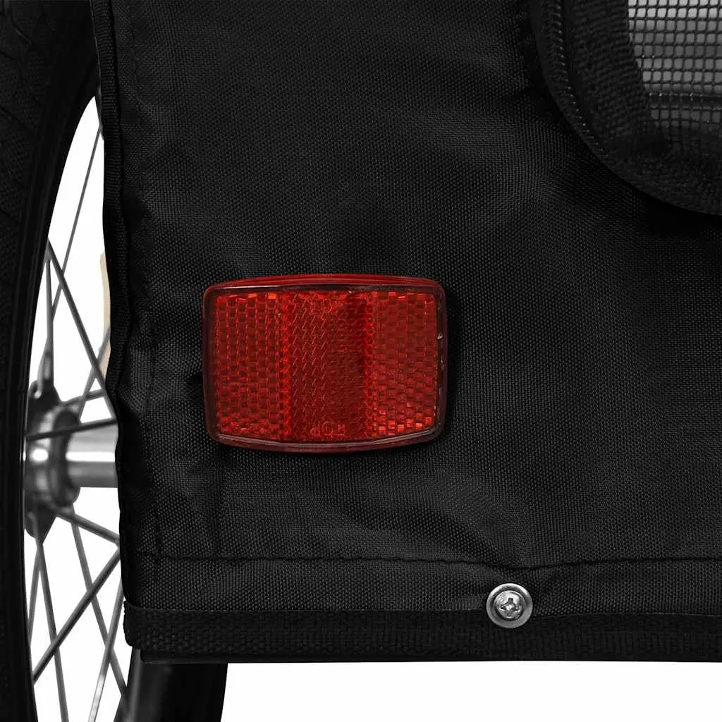 Pet Bike Trailer for Small Dogs, Black Oxford Fabric