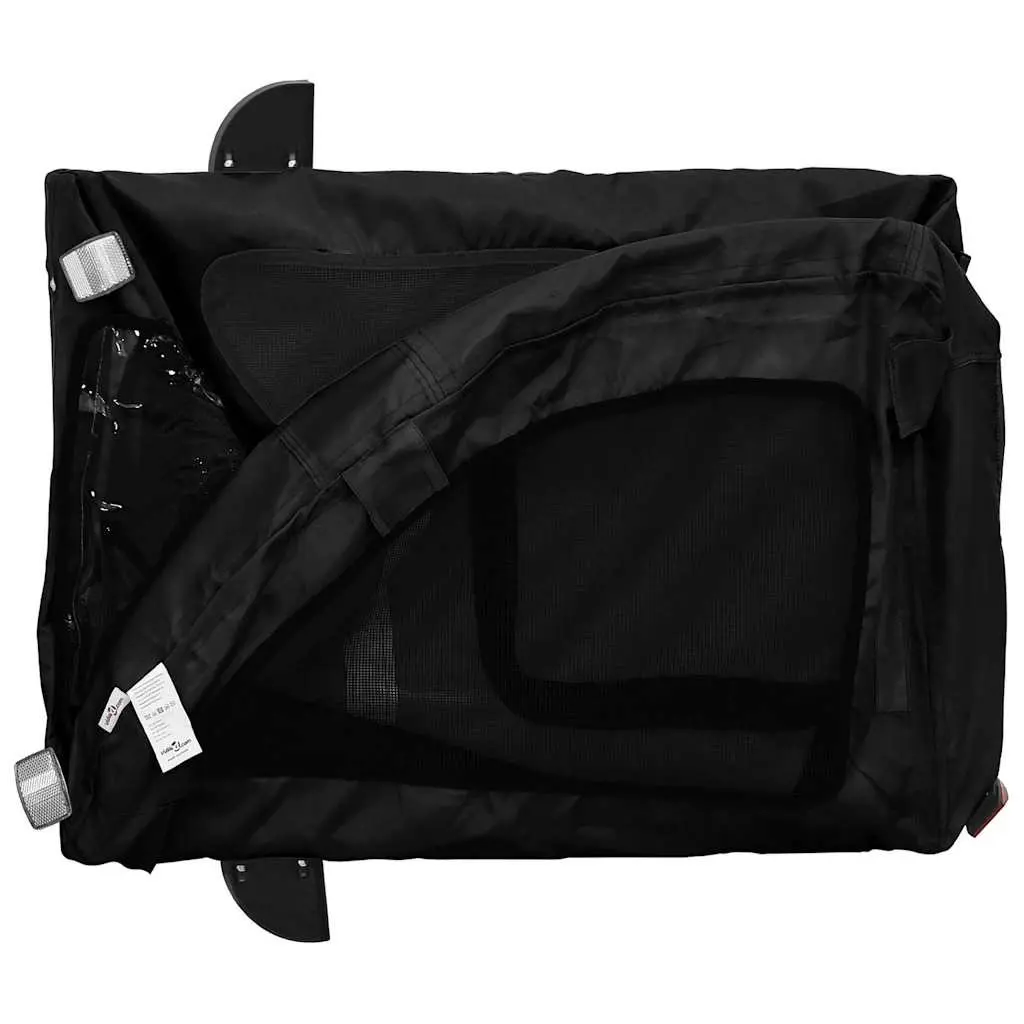 Pet Bike Trailer for Small Dogs, Black Oxford Fabric