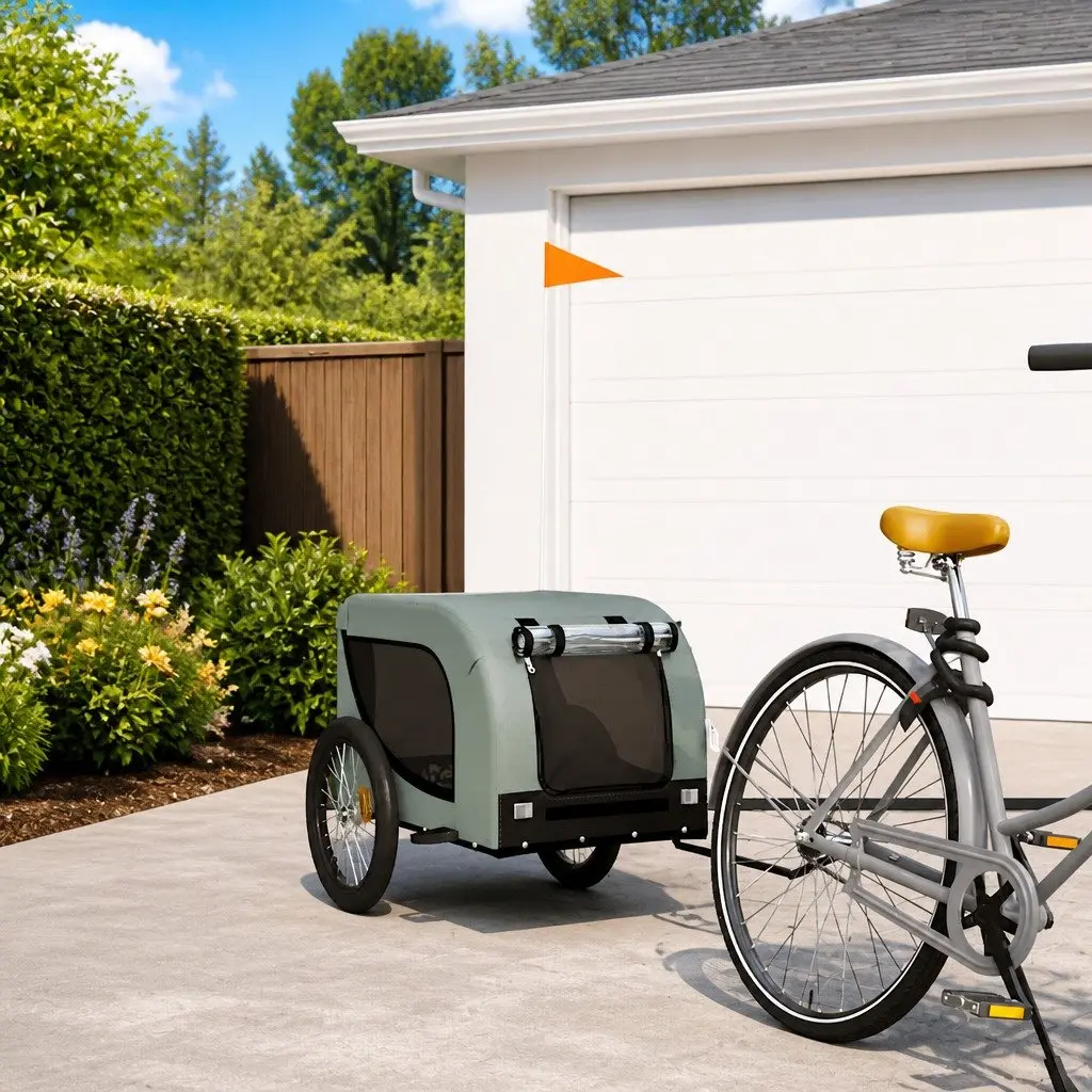 Small Dog Bike Trailer with Oxford Fabric