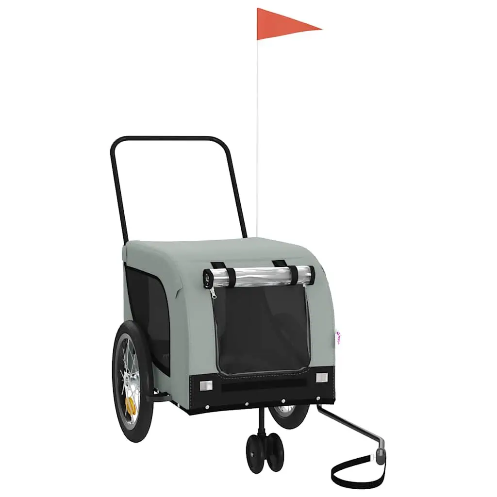 Pet Bike Trailer for Dogs Cats Small Animals Oxford Fabric Iron Frame Wheels
