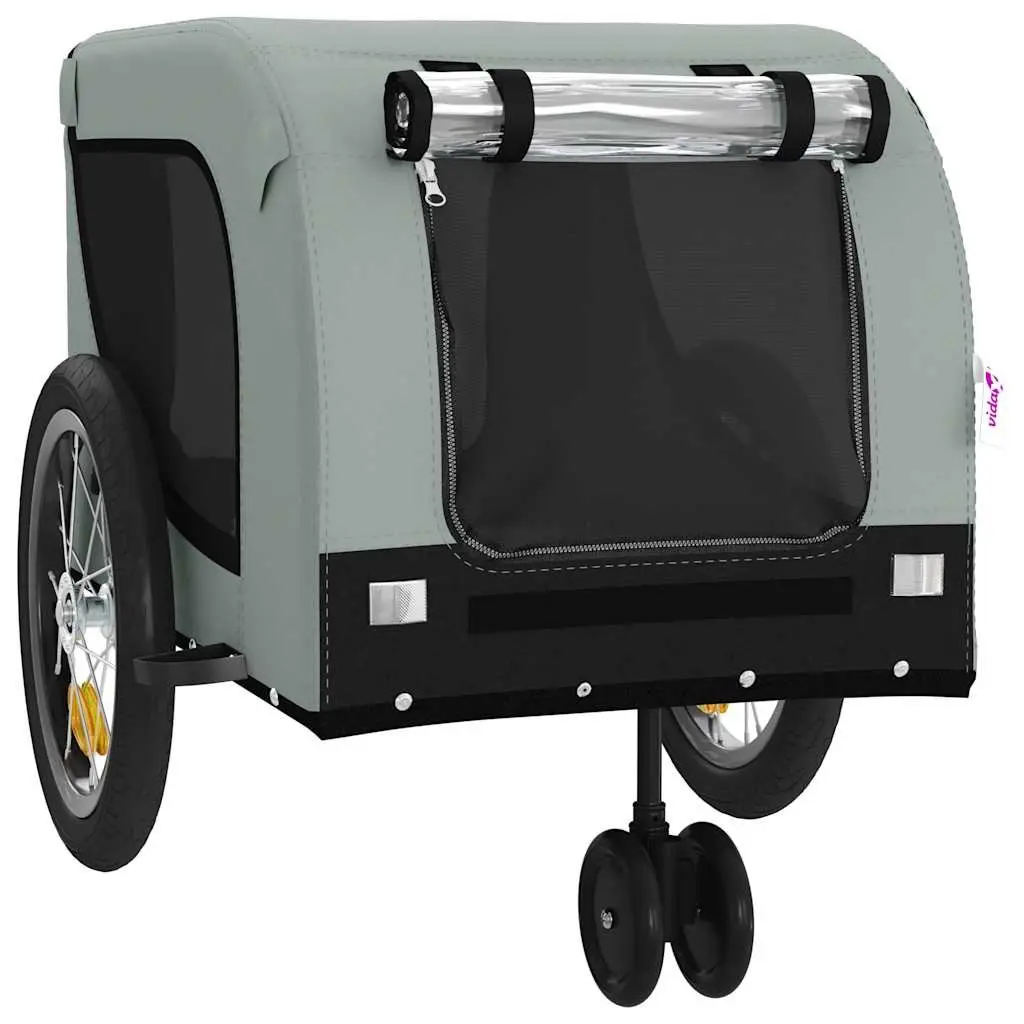 Pet Bike Trailer for Dogs Cats Small Animals Oxford Fabric Iron Frame Wheels