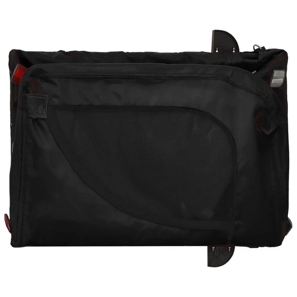 Pet Bike Trailer Iron Oxford Fabric Black Small Dogs