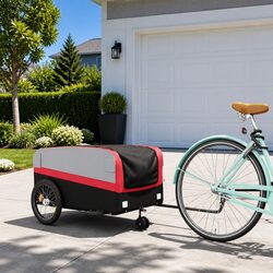 Heavy Duty Red Bike Trailer with 45 kg Capacity