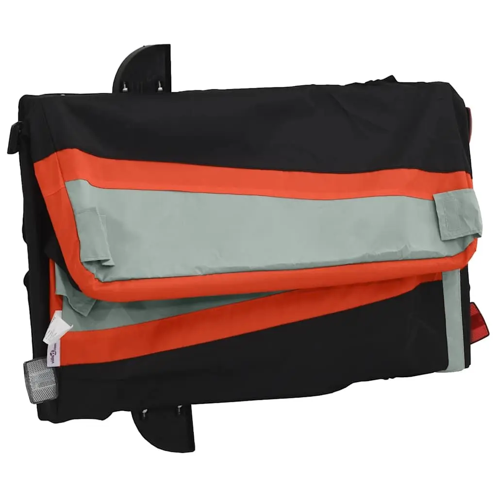 Bicycle Cargo Trailer Iron 45kg Load Capacity Orange