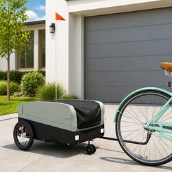 Sturdy Grey Iron Bike Trailer for Heavy Cargo
