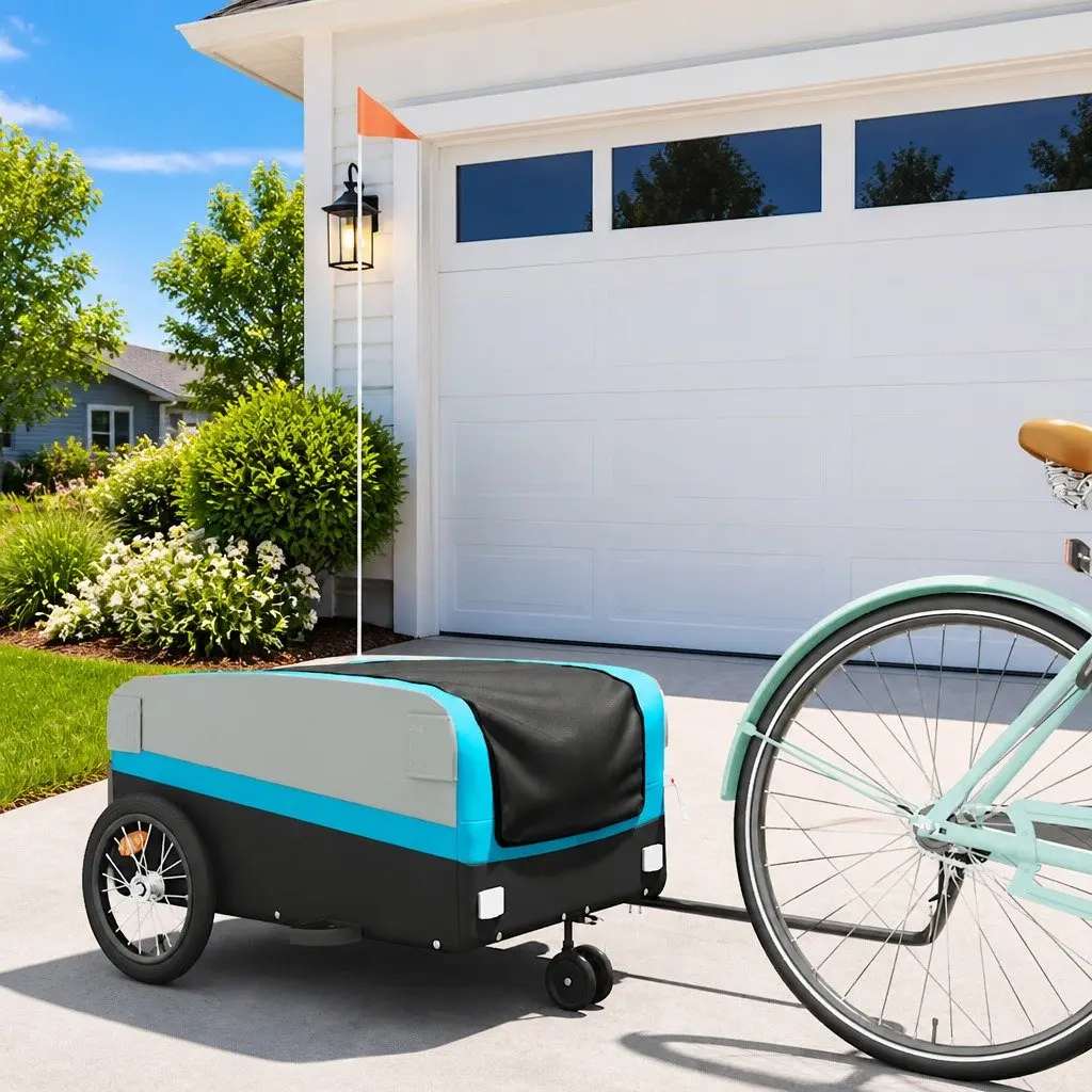 Heavy Duty Bike Trailer with Iron Frame for Cargo Transport