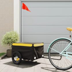 Durable Yellow Iron Bike Trailer for Heavy Cargo Transport