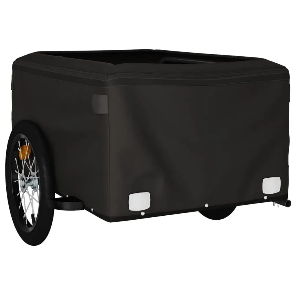 Bike Trailer Iron 45kg Yellow and Black Heavy Duty Cargo Transport