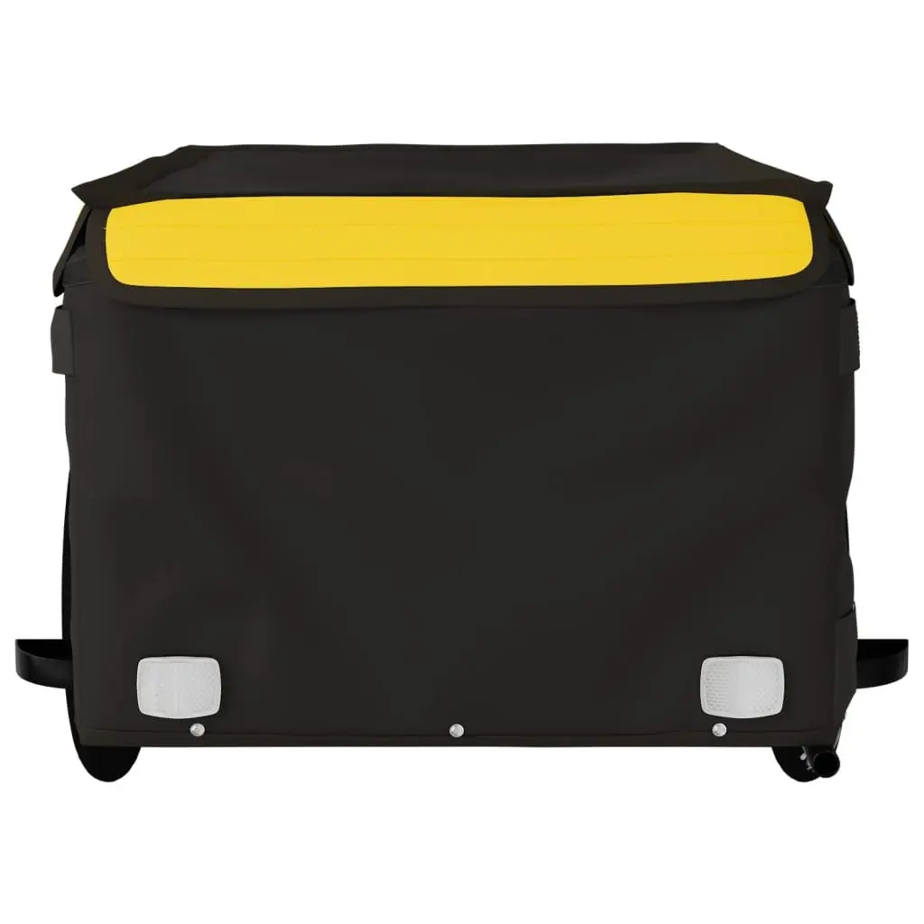 Bike Trailer Iron 45kg Yellow and Black Heavy Duty Cargo Transport