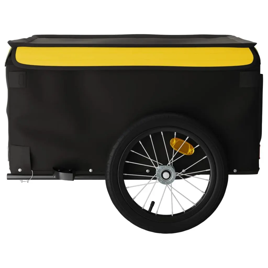 Bike Trailer Iron 45kg Yellow and Black Heavy Duty Cargo Transport