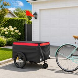 Heavy Duty Bicycle Cargo Trailer with 45kg Load Capacity
