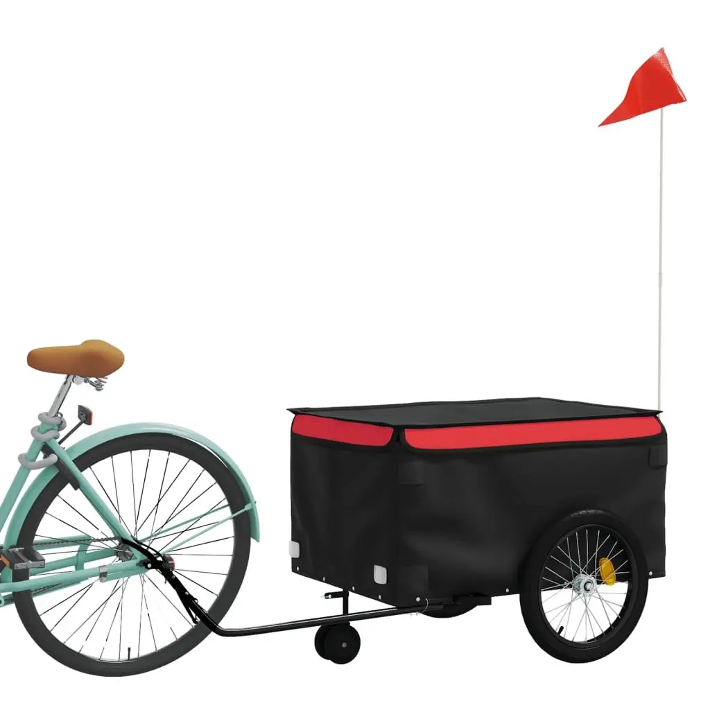 Bicycle Cargo Trailer Iron Heavy Duty Red