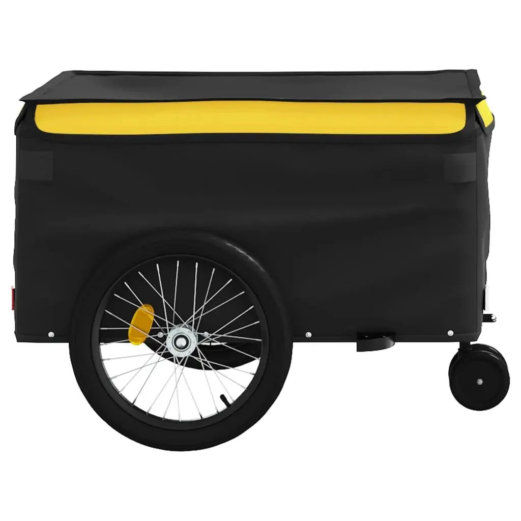 Bike Trailer Iron Frame Yellow 45kg Load Capacity