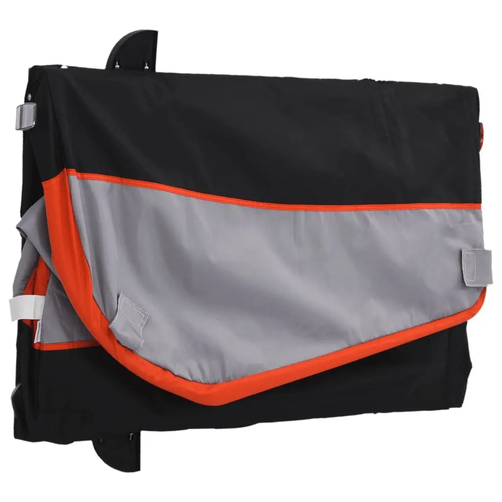 Bike Trailer Iron 45 kg Heavy Duty Cargo Bicycle Cart Orange