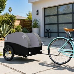 Iron Grey Bike Trailer with 45kg Load Capacity