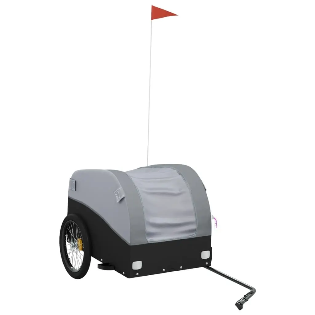 Bike Trailer Iron Grey Cargo Cart 45kg Load Capacity