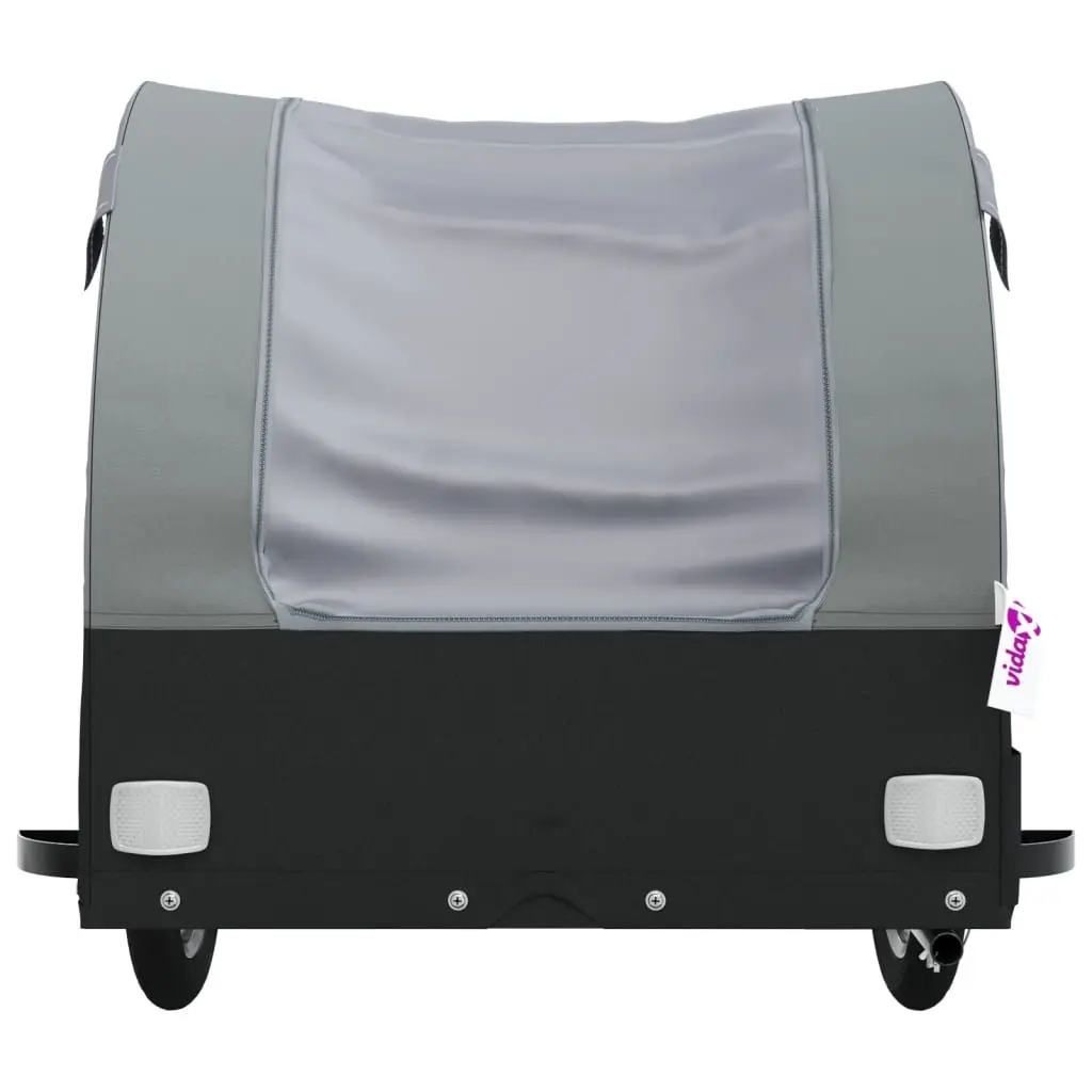 Bike Trailer Iron Grey Cargo Cart 45kg Load Capacity