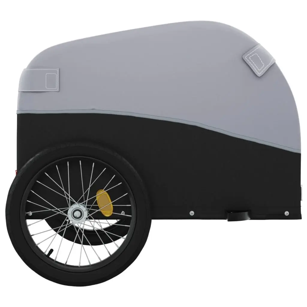 Bike Trailer Iron Grey Cargo Cart 45kg Load Capacity