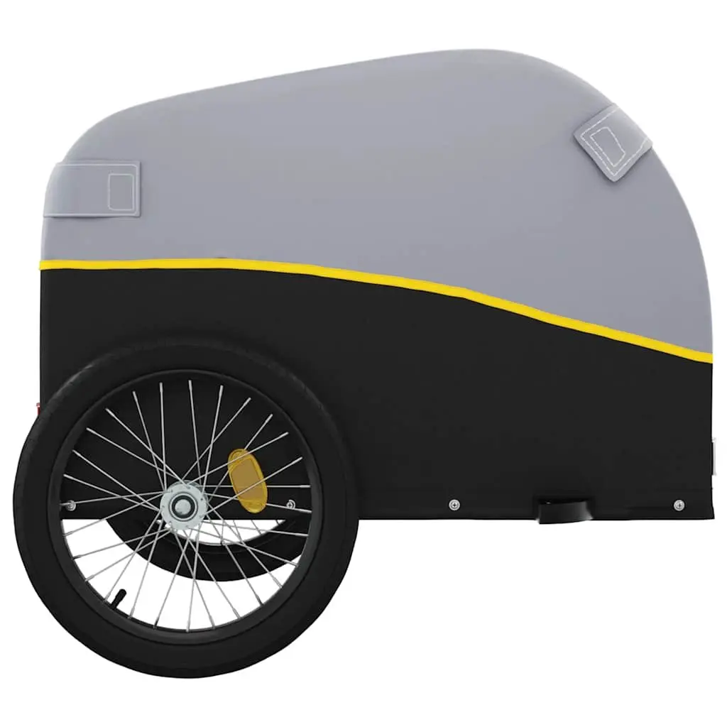Bike Trailer Iron Yellow Cargo Cart 45 kg Load Capacity