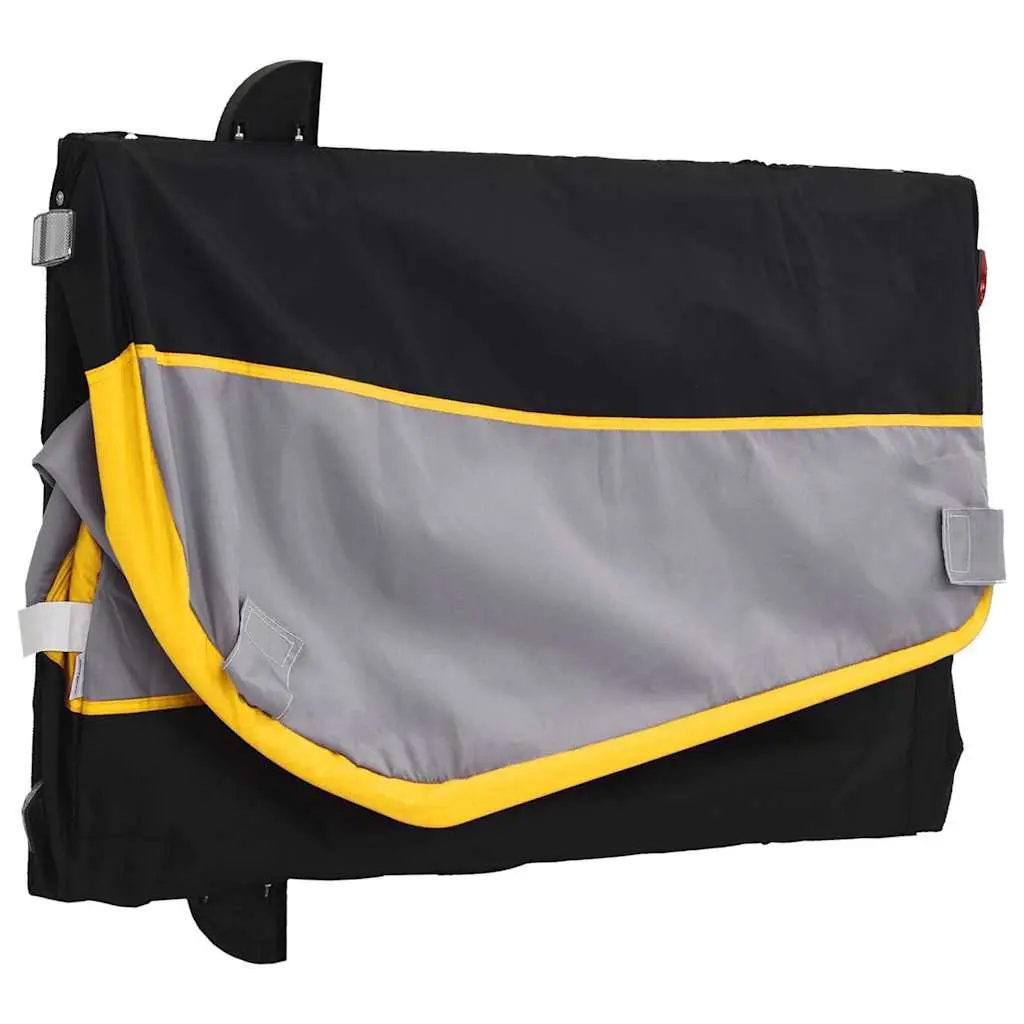 Bike Trailer Iron Yellow Cargo Cart 45 kg Load Capacity