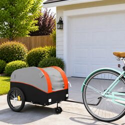 Durable Orange Bike Trailer with 45 kg Load Capacity