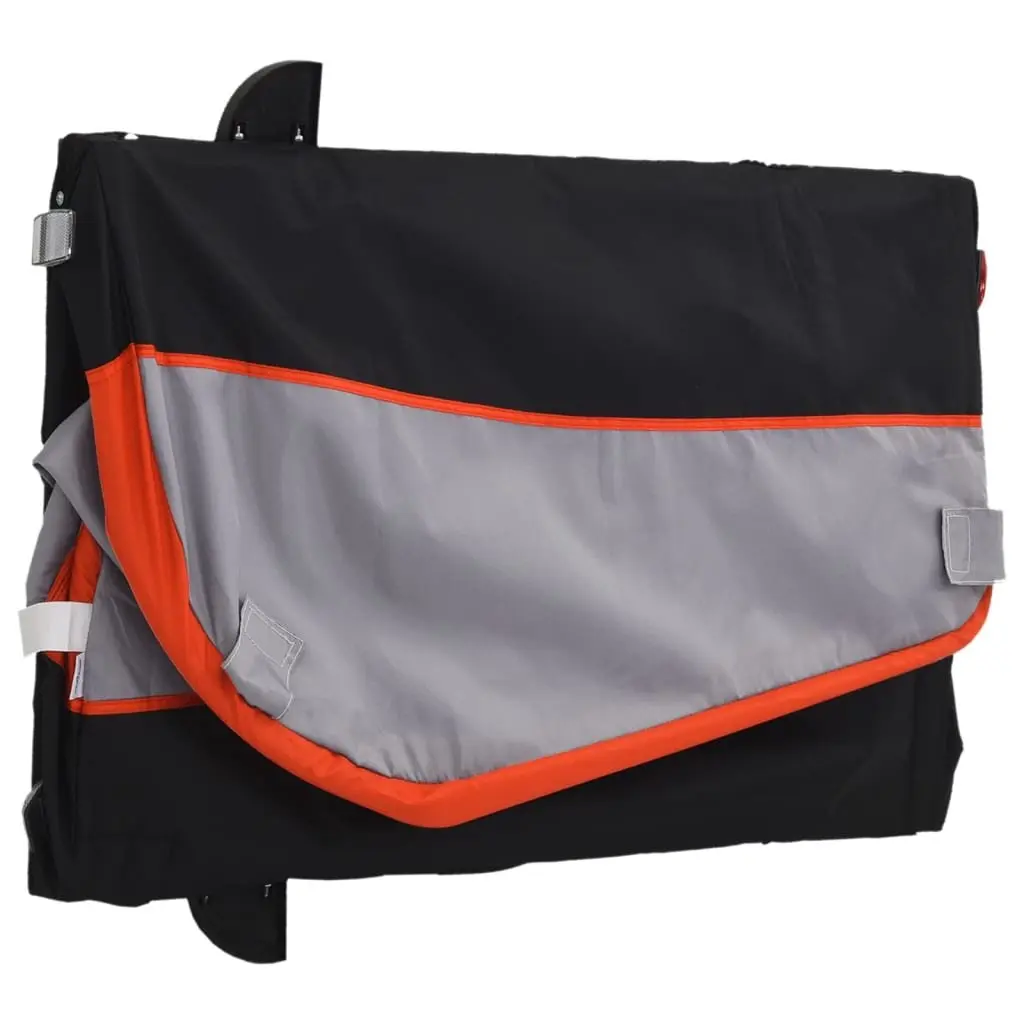 Bicycle Cargo Trailer Iron Orange 45kg Load Capacity