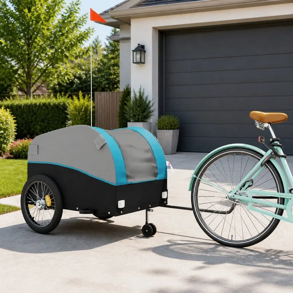 Heavy Duty Iron Bike Trailer with 45kg Capacity