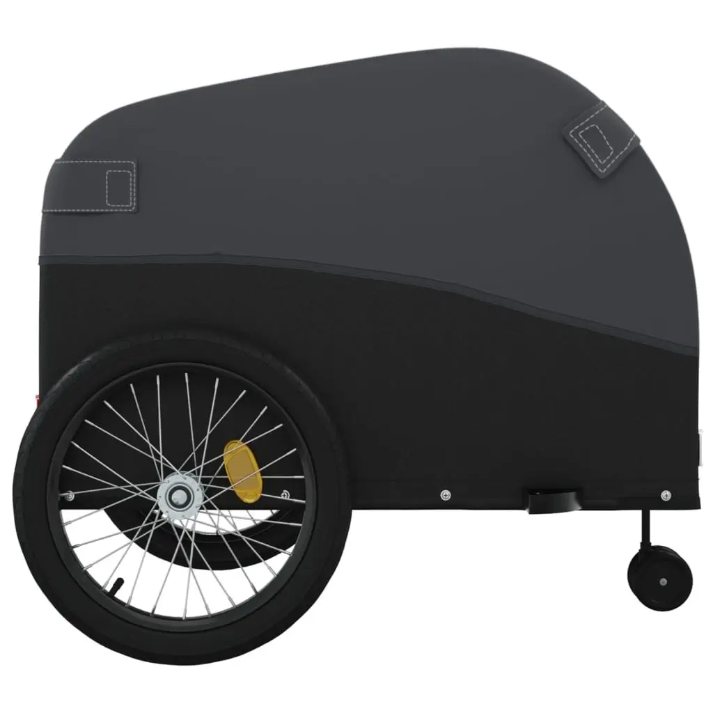 Bike Trailer Iron 45kg Load Capacity Black