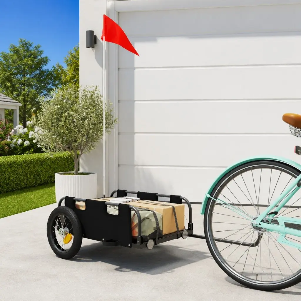 Black Bike Trailer for Cargo Transport