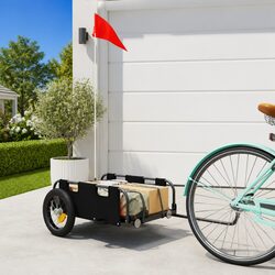Durable Black Bike Trailer for Cargo Transport