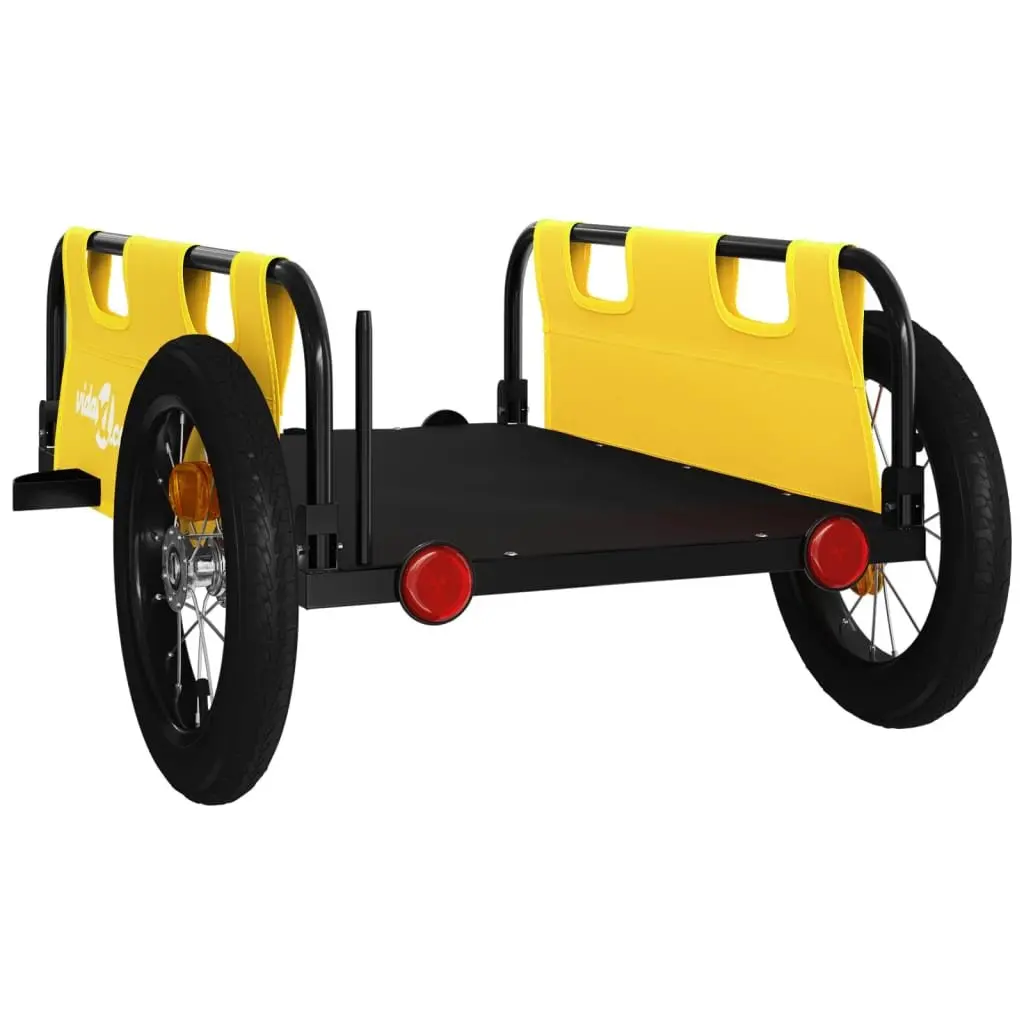 Bike Trailer Oxford Fabric Yellow Iron Frame