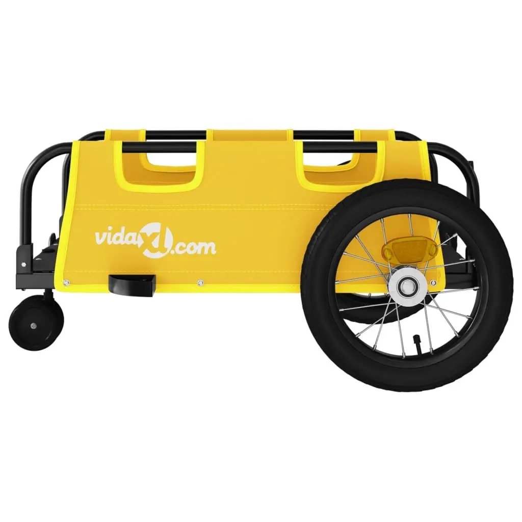 Bike Trailer Oxford Fabric Yellow Iron Frame