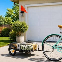Heavy Duty Black Iron Bike Trailer for Cargo Transport