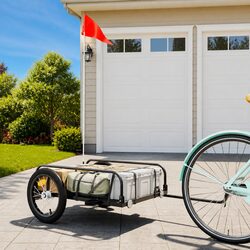 Heavy Duty Black Bike Trailer with Iron Frame for Cargo
