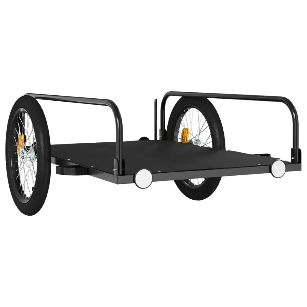 Bike Trailer Iron Heavy Duty Cargo Cart Black