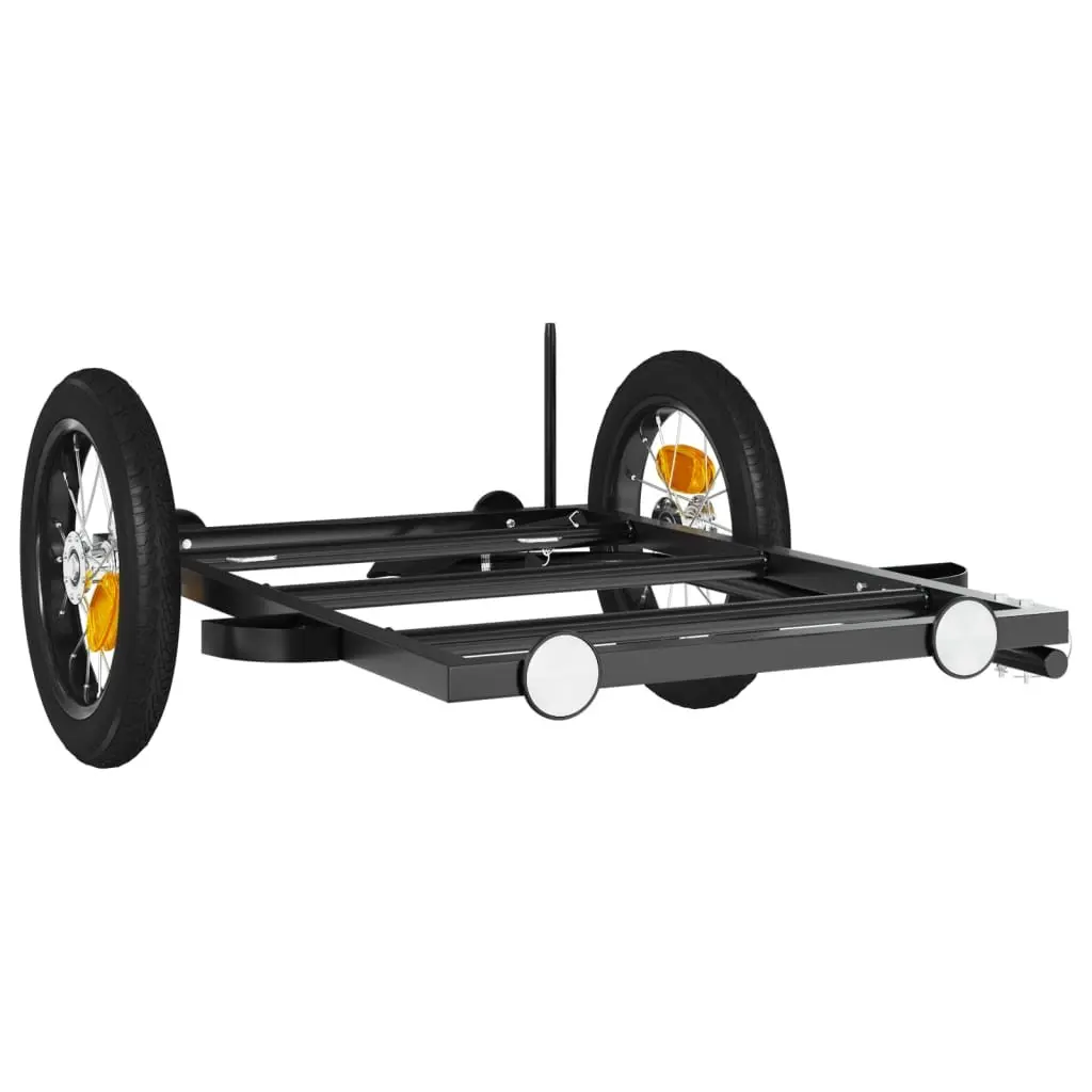Heavy Duty Black Iron Bike Trailer for Cargo Transport