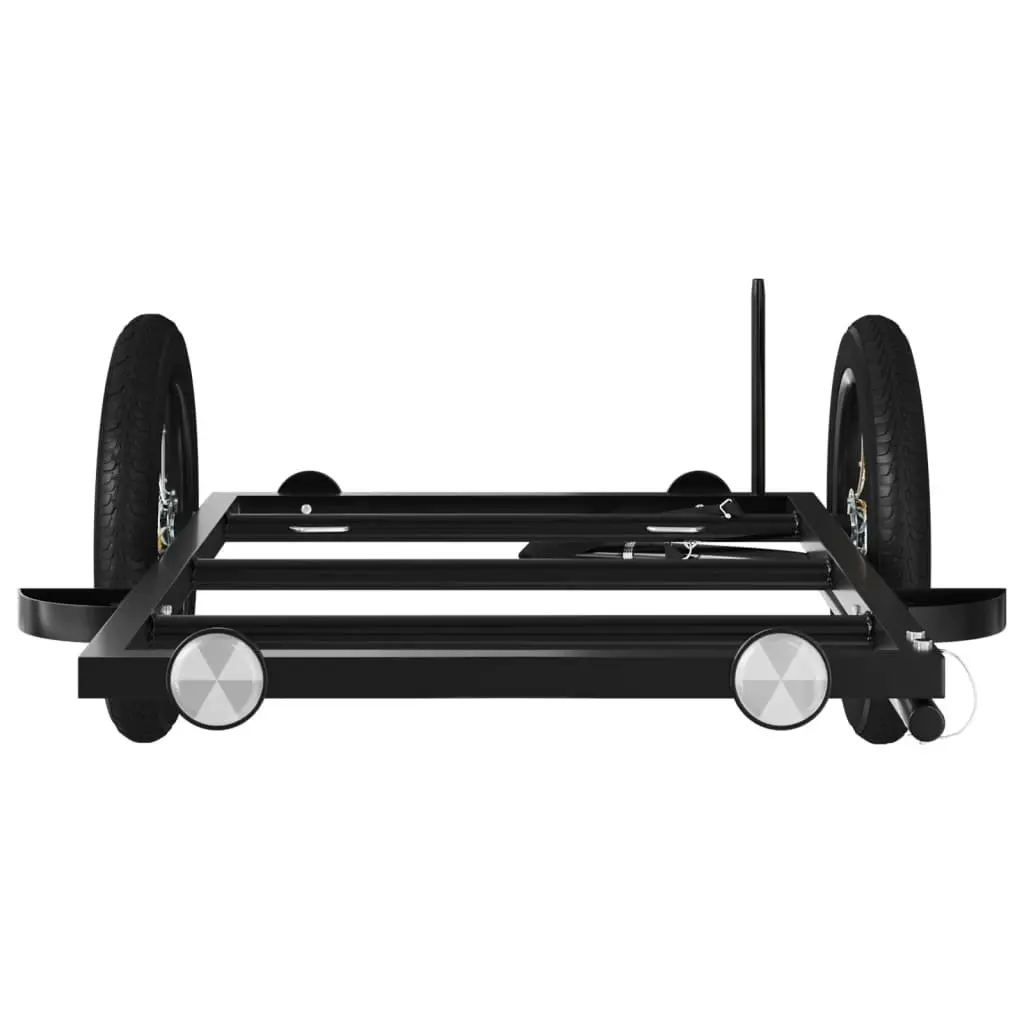 Heavy Duty Black Iron Bike Trailer for Cargo Transport