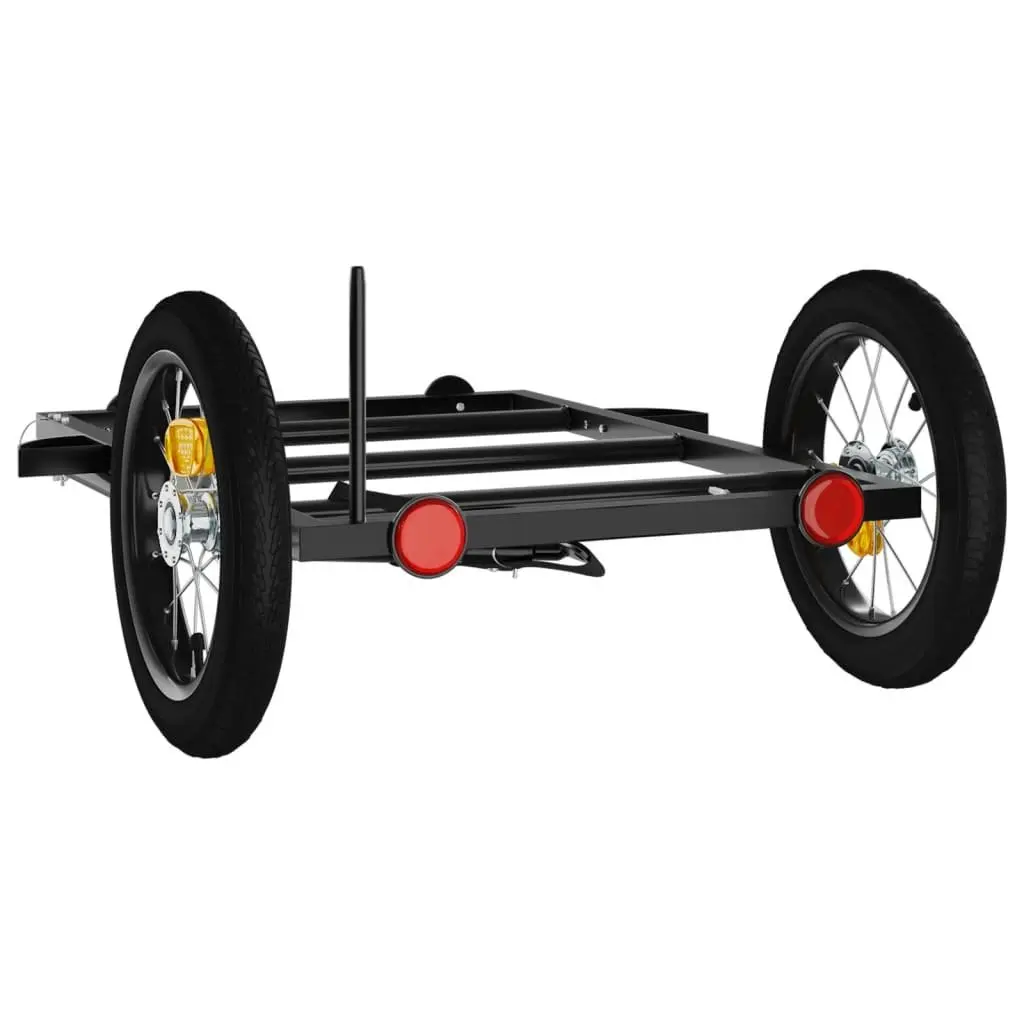 Heavy Duty Black Iron Bike Trailer for Cargo Transport