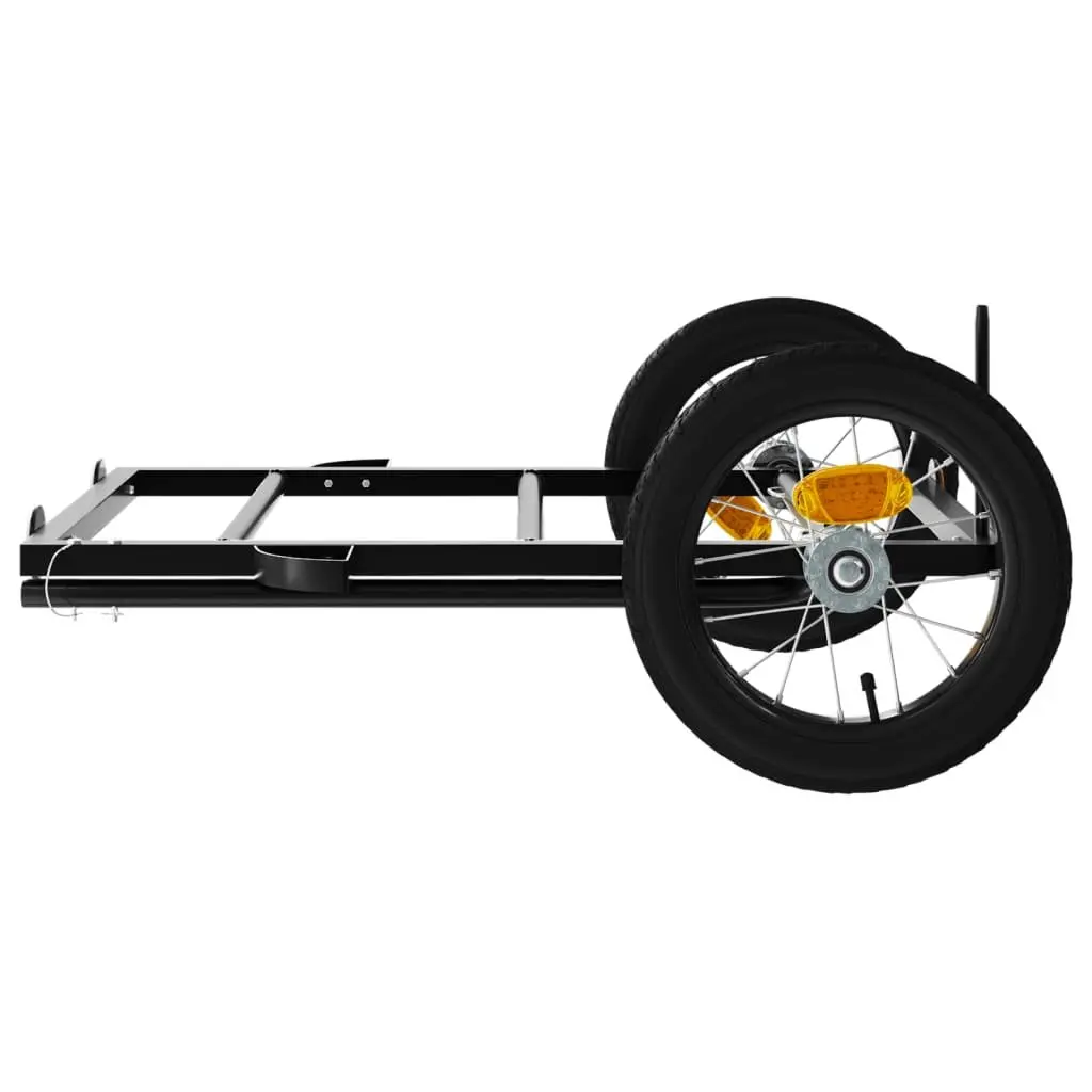 Heavy Duty Black Iron Bike Trailer for Cargo Transport